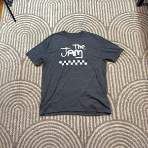 The Jam Mod Revival Punk Rock Band Spray Logo Checkered Graphic T-Shirt